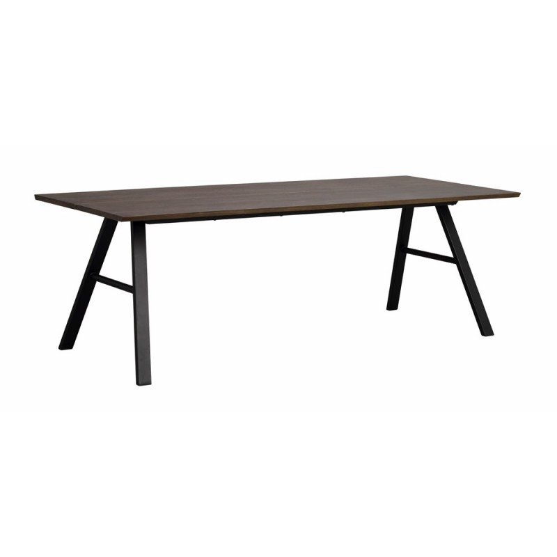 RO Brigham Extending Dining Table Brown/Black